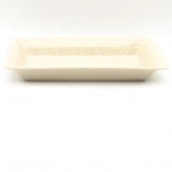 Janelle Imports Sm Rect. Server W/Lip In White On White