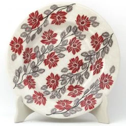 Janelle Imports Soup Plate In Red & Gray