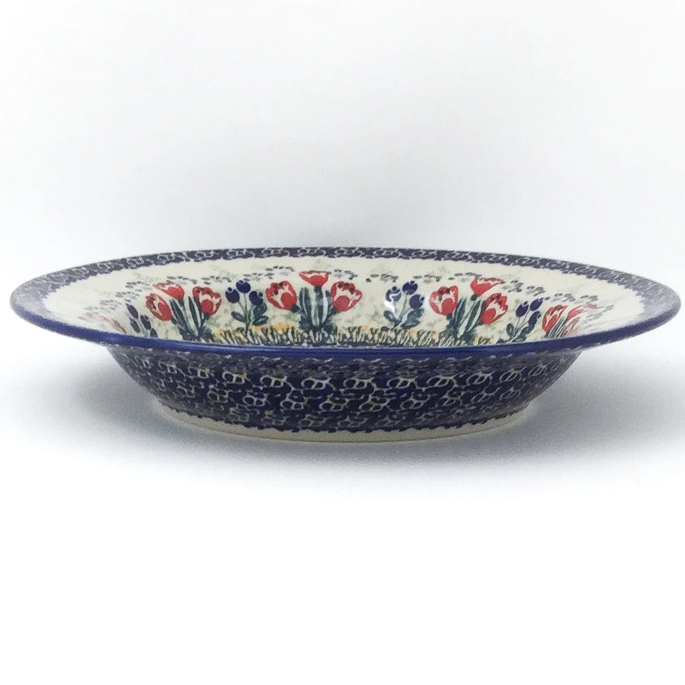 Janelle Imports Soup Plate In Red Tulips 4 Janelle Imports Soup Plate In Red Tulips