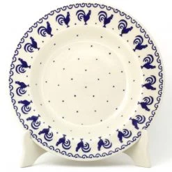 Janelle Imports Soup Plate In Blue Roosters