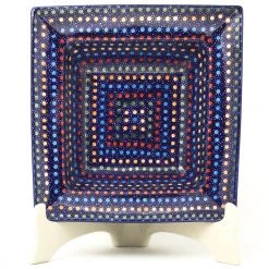 Janelle Imports Square Soup Plate In Multi-Colored Dots