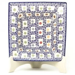 Janelle Imports Square Soup Plate In Modern Checkers