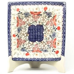 Janelle Imports Square Soup Plate In Perennial Garden