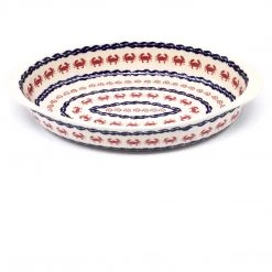 Janelle Imports Md Oval Baker W/Handles In Red Crab