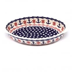 Janelle Imports Sm Oval Baker W/Handles In Red Helm