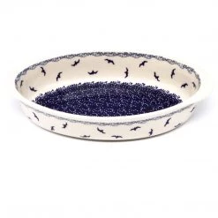 Janelle Imports Sm Oval Baker W/Handles In Seagulls
