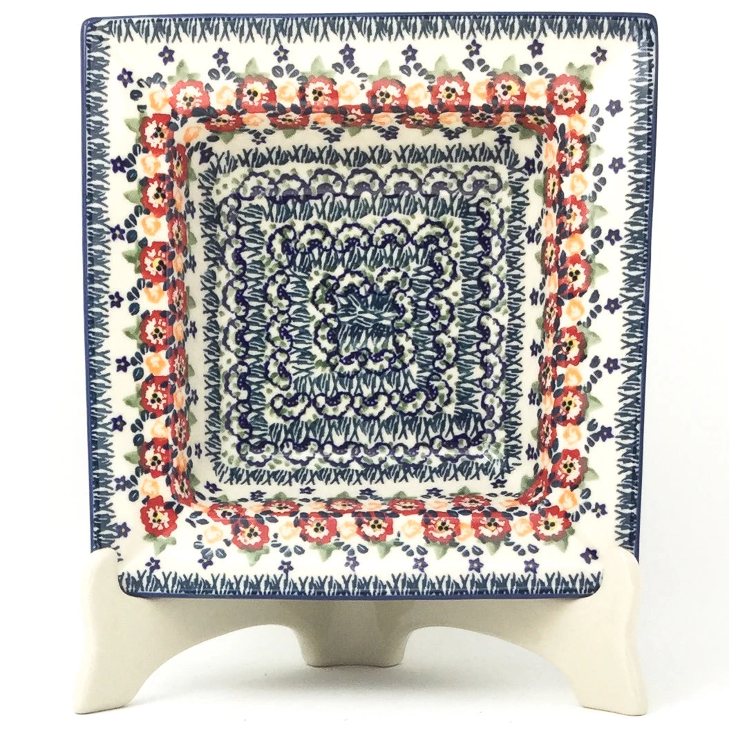 Janelle Imports Square Soup Plate In Wild Roses 2 Janelle Imports Square Soup Plate In Wild Roses