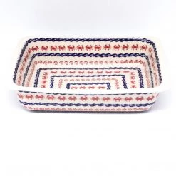 Janelle Imports Deep Rect. Baker In Red Crab