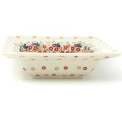 Janelle Imports Square Soup Plate In Tiny Flowers