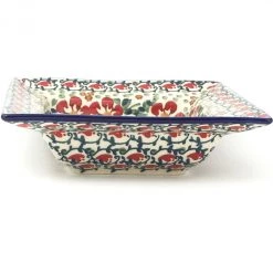 Janelle Imports Square Soup Plate In Red Poppies