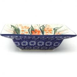 Janelle Imports Square Soup Plate In Sunshine Meadow