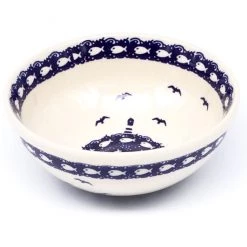 Janelle Imports Round Bowl 32 Oz In Lighthouse