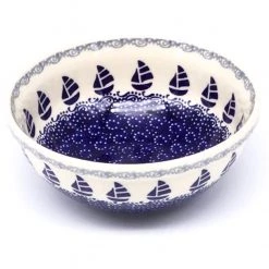 Janelle Imports Round Bowl 32 Oz In Sail Regatta