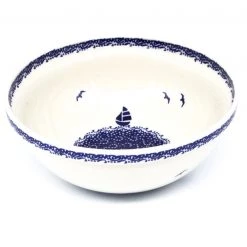 Janelle Imports Round Bowl 64 Oz In Sailboat