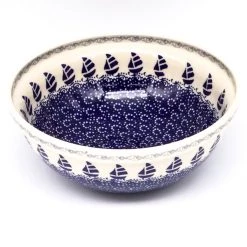 Janelle Imports Round Bowl 64 Oz In Sail Regatta