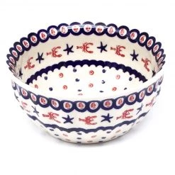 Janelle Imports Scalloped Bowl 48 Oz In Red Lobster