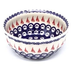 Janelle Imports Scalloped Bowl 48 Oz In Red Sail