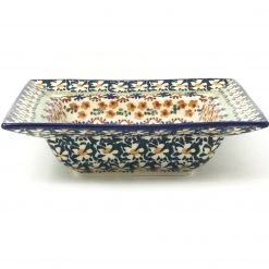 Janelle Imports Square Soup Plate In White Daisy
