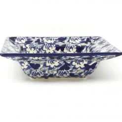 Janelle Imports Square Soup Plate In Blue Butterfly