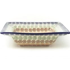 Janelle Imports Square Soup Plate In Modern Dots