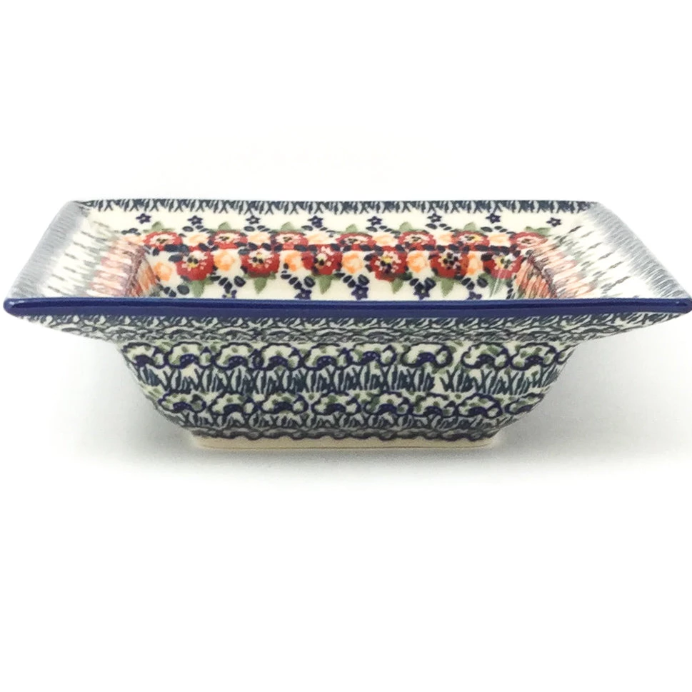 Janelle Imports Square Soup Plate In Wild Roses 3 Janelle Imports Square Soup Plate In Wild Roses