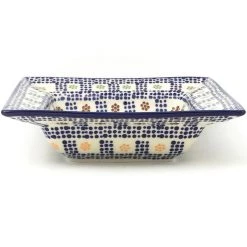 Janelle Imports Square Soup Plate In Modern Checkers