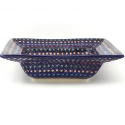 Janelle Imports Square Soup Plate In Multi-Colored Dots