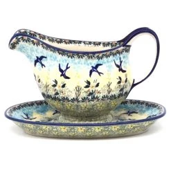 Janelle Imports Gravy Boat W/Tray 1 Qt In Birds