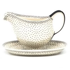 Janelle Imports Gravy Boat W/Tray 1 Qt In Black Elegance