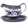 Janelle Imports Gravy Boat W/Tray 1 Qt In Stunning Blue