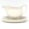 Janelle Imports Gravy Boat W/Tray 1 Qt In White On White 1 Janelle Imports Gravy Boat W/Tray 1 Qt In White On White