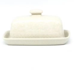 Janelle Imports Butter Dish In White On White