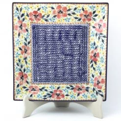 Janelle Imports Square Dinner Plate In Sophie's Garden
