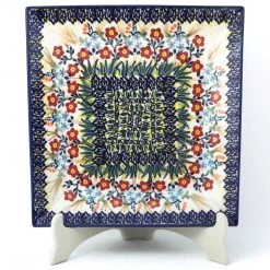 Janelle Imports Square Dinner Plate In Autumn Bouquet