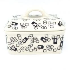 Janelle Imports Butter Box In Modern Gray & Black