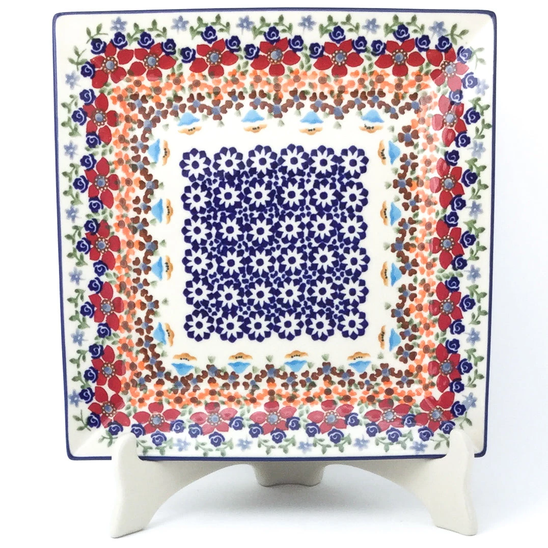 Janelle Imports Square Dinner Plate In Summer 3 Janelle Imports Square Dinner Plate In Summer