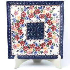 Janelle Imports Square Dinner Plate In Wild Flowers