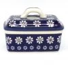 Janelle Imports Butter Box In Flowers On Blue
