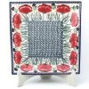 Janelle Imports Square Dinner Plate In Polish Poppy