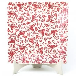 Janelle Imports Square Dinner Plate In Antique Red