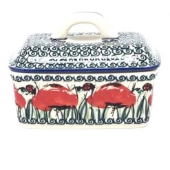Janelle Imports Butter Box In Polish Poppy