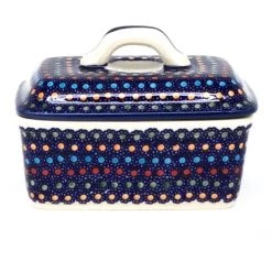Janelle Imports Butter Box In Multi-Colored Dots