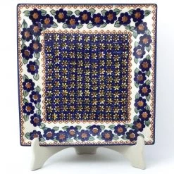 Janelle Imports Square Dinner Plate In Petunia