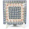 Janelle Imports Square Dinner Plate In White Daisy