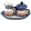 Janelle Imports Creamer & Sugar Set W/Tray In Perennial Garden