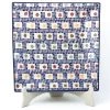 Janelle Imports Square Dinner Plate In Modern Checkers