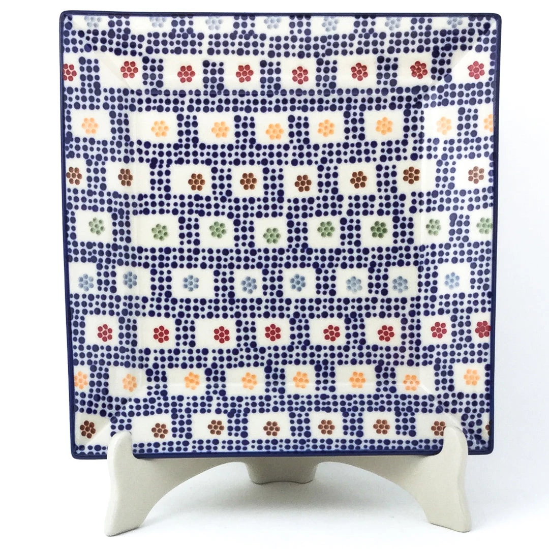 Janelle Imports Square Dinner Plate In Modern Checkers 3 Janelle Imports Square Dinner Plate In Modern Checkers