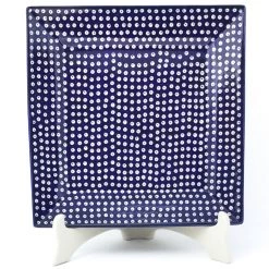 Janelle Imports Square Dinner Plate In Blue Elegance