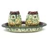 Janelle Imports Salt & Pepper Set W/Tray In Cottage Decor 2 Janelle Imports Salt & Pepper Set W/Tray In Cottage Decor