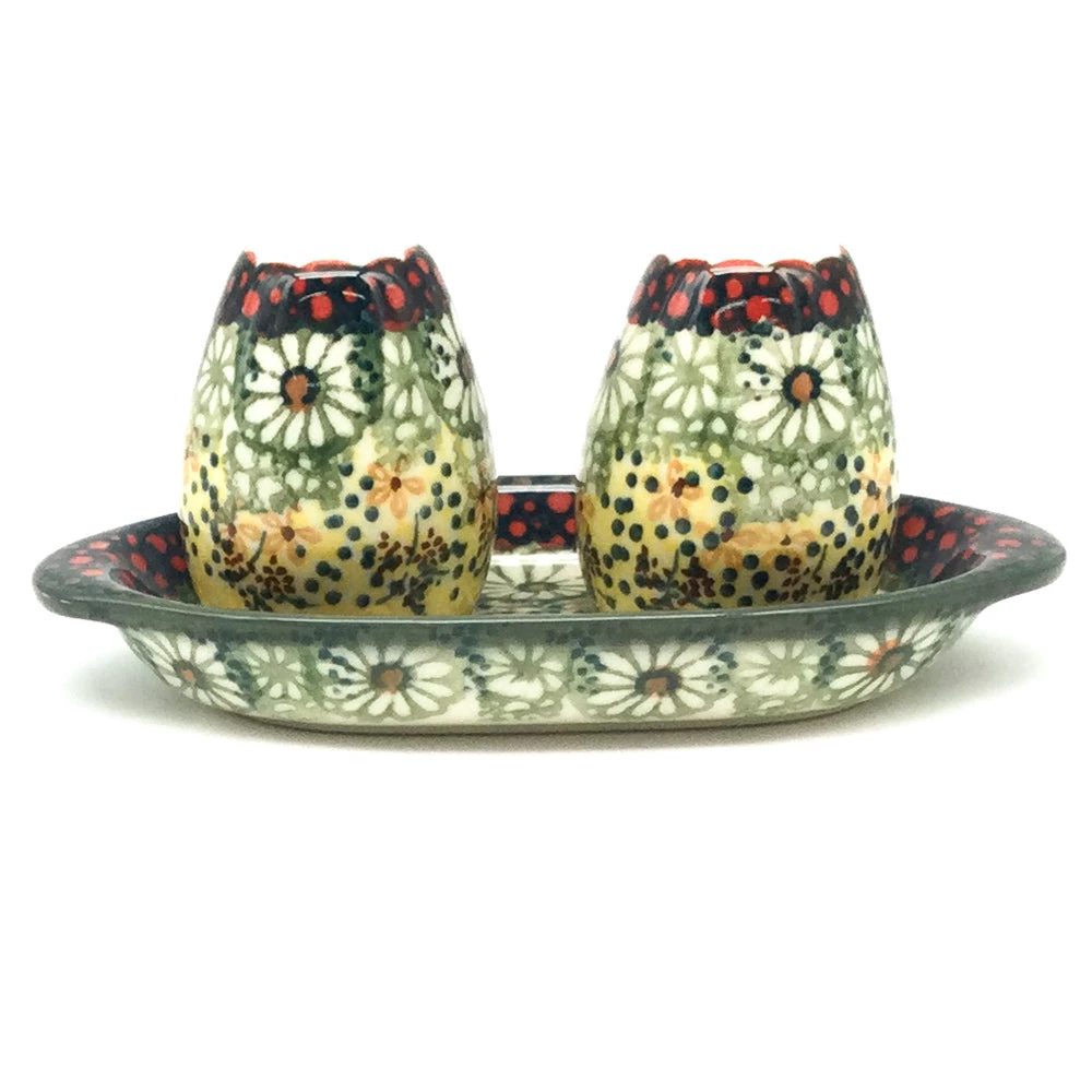 Janelle Imports Salt & Pepper Set W/Tray In Cottage Decor 3 Janelle Imports Salt & Pepper Set W/Tray In Cottage Decor